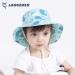 LANGZHEN Beach Sun Protection Hat for Baby Girls - Adjustable Wide Brim Toddler Kids Hat with Chin Strap - Whale Design - Turquoise - Size 1-2 Years - Buy Online on GoSupps.com