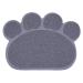 Cloud Heart Pet Food Mat for Dogs and Cats Waterproof Non-Slip Pet Feeding mat bowl mat (Medium(60x45cm) Grey) Paw Grey