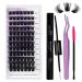 Lashes Extension Cluster Lash Extensions Set Cluster Wimpern DIY LASH Extension Set Lash Cluser Set Cluster Lashes Bond and Seal (C3-D CURL) KIT (8-16) mm C3-D CURL