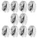 PRETYZOOM 10 pi ces Lot de Bonnets Cheveux Aluminium Chauffants lastiques Protection Thermique pour Soins Capillaires Maison et Salon Unique Adaptable