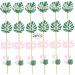 Safari Wild Three Cupcake Topper 3rd Birthday Party Decoration For Girl Jungle Glitter Tropical Leaf Food Picks Pink 3 - Buy Online on GoSupps.com