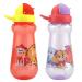 2x Paw Patrol Straw Sipper 340ml Plastic Water Bottles Purple and Red BPA Free Water Bottle with Straw for Kids 6+ Months (Paw Patrol Marshall and Skye)