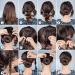 Hair Bun Maker Set 6 PCS - Ring Style Bun Donut 1 L 2 M 3 S - Hair Accessories with Pins, Bands & Tools for Women, Girls & Kids (Blonde) - Buy Online on GoSupps.com