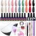 Phoenixy Gel Nail Polish Kit 10 Colors Gel Nail Polish Set 36W Nail Lamp and Glossy Matte Base Top Coat Gel nail Starter Kit Christmas Gift for Women DIY Nail Art at Home 25 PCS SET-3