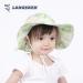 LANGZHEN Beach Sun Protection Hat for Baby Girls - Adjustable Toddler Kids Hat with Chin Strap - Wide Brim Summer Play Hat - Kiwi - 1-2 Years - Buy Online on GoSupps.com