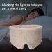 Wool Blend Knitted Sleep Mask | Soft Light Blocking Eye Mask for Travel & Naps | Comfortable Beige Blindfold - Buy Online on GoSupps.com