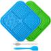 PET Seeker Licky Mats for Dogs with Strong Suction Cups Lick mat for dogs includes Spatula & Brush Specially Designed for Easy Cleaning Premium Dog Food Mat Pack of 2 (Green Blue) - Buy Online on GoSupps.com