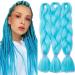 Tess Braids Extensions Blue 60 cm 3 pack jumbo braids Kanecalon Kunsthaar for the braid box braids hair extension braid 100g/bundle of hair braids extension (3 pieces-blue) 60 cm (3 pieces) blue