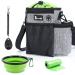 Pecute treats for dogs feed bag Dog training 4 in 1 waterproof treat for dogs robust walking bag bag dog dog eleckerli bag with feces bag dispenser and water bowl gray L gray + green