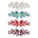 inSowni 4 Pack Glitter Sparkly Gems Crystal Rhinestones Butterfly Metal French Barrettes Floral Alligator Snap Hair Clips Accessories for Women Girls