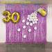 Melsan 2 Pack Pinkish Purple Tinsel Foil Fringe Curtains 3.2 ft x 8.2 ft - Sparkle Metallic Backdrop for Party Photo Booth Props & Decor - Buy Online on GoSupps.com