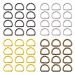Rustark 120 Pcs Assorted 1/2 Inch Strong Metal Webbing Set 4 Colors Multi-Purpose Keychains D Ring, Handbag Strap Loop Clasp Hook D Buckles Semi-Circular D-Rings for DIY Accessories (13mm)