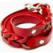 Logical Leather 6FT Braided Dog Leash - Heavy Duty Full Grain Leather Lead in Red - Buy Online on GoSupps.com