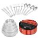 Camping Mess Kits - 28pcs Camping Dinnerware Set Camping Gifts Camping cookware Sets Camping Accessories Camping Cooking Utensils Set Bowls, Plates, Knives, Forks, Spoons bohemia