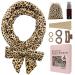 Locken wraper overnight long hair hair curls without heat Heatless hair curler band 180 cm soft together with non -slip sleep tie with headband curls to sleep (leopard print) leopard print