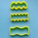 Set of 3 Wavy Rectangle Shape Hair Clip Barrette Cutters - Buy Online on GoSupps.com