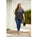 Dark Grey Oversized Women's Summer Tee - Casual Loose Fit Short Sleeve T-Shirt - Buy Online on GoSupps.com