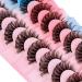 Dramatic D-Curly Mink False Eyelashes - 8 Pairs of Natural Fluffy Fake Lashes (025) - Buy Online on GoSupps.com