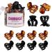DIMUGE 12 pack Extra Strong Grip Small Claw Clips Great for Women and Girls Fixed High Ponytail Half Pony Butterfly Hair Clips Pumpkin Small Hair Clips Black/Brown Cute Hair Accessories. B-Black+brown