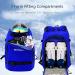 Qitindasen 50L Ski Boot Bag Ice Skate Backpack - Blue | Travel Storage for Helmet, Goggles, Gloves, Skis, Snowboard & Accessories - Buy Online on GoSupps.com