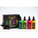 Argan Oil Gift Set No.1 4x50ml. (Cool Zing Pink & Pure) 100% Organic- 1x50ml Pure Organic Argan Oil. 1x50ml Pure Organic Argan Oil with Damask Rose and Grapefruit Essential Oils 1x50ml Pure Organic Argan Oil with Lime and Mandarin Essential Oils. 1x50ml P