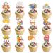 12Piece Easter Party Cake Decorations Easter Cupcake Toppers Festive Rabbit Gnomes Embellishments Dessert Decorations Spring Themed Party Supplies