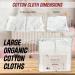 Buy Organic Cotton Dry Wipes for Baby - Thick Absorbent Extra Large 100% Organic Cotton Pads (200) - Ideal for Diaper Changes & Bath Time - Buy Online on GoSupps.com