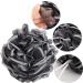 Long Handle Shower Sponge with Back Scrubber Brush, 2 Body Wash Puffs - Black Loofah Bath Sponges for Exfoliation | Men, Women, Elderly - Buy Online on GoSupps.com