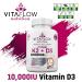 VITAFLOW Nutrition Vitamin K2 and D3 Supplements - 60 Capsules | Supports Better Calcium Absorption and Cardiovascular Health | 30 Day Supply - Buy Online on GoSupps.com