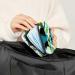Abstract Blue Plaid Period Bag - Sanitary Napkin Storage & Travel Makeup Pouch - Buy Online on GoSupps.com