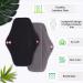 Rovtop 10 Pcs Reusable Black Cloth Menstrual Pads with Bamboo Charcoal Layer - Washable Sanitary Napkins in 4 Sizes + Mini Waterproof Bag - Buy Online on GoSupps.com