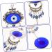 Alipis Blue Pendant Ornament Keychain Blue Home Decor Hamsa Wall Hanging Adornment Devil Eye Blue Eyes Car Blue 20X9CM - Buy Online on GoSupps.com