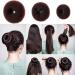 Hair Bun Shaper Set with Donut, Bun Marker, Ponytail Tools, Bobby Pins & Elastic Bands - Brown Bun Maker Kit for Women & Kids - Buy Online on GoSupps.com