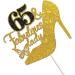 Tenhaisi Black Golden Glitter 65 & Fabulous Lady Cake Topper Happy 65th Birthday Party Decoration for Women - Cheers to 65 Years Wedding Anniversary Party Supplies - Buy Online on GoSupps.com