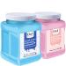 Cotton Candy Floss Sugar (2 Pack / 1lb x 2) | Blue Raspberry & Bubble-gum| PRODUCT OF CANADA| Easy Candy Forming| Works With Almost All Machines| Reusable Jars to Lock in Freshness| Flavoured Floss Ideal for Snack Desserts Party Carnivals and More| By Elo