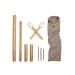 Bamboo Massageset with 9 sticks + free bag made in Italy set made of wood for massages relaxation bamboo bamboo face body therapy tool
