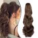 DCBABOO PERSE CHOPE HARD PACK Extension with clip Wavy Lang Ponytail Extensions Hair Extension Clip Synthetic Wavy Poreas Hair Extension Braid 45cm Dark Brown & Light Brown Dark Brown & Light Brown 45 cm 140g