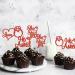 Gyufise 24 Pieces Red Glitter Engagement Cupcake Toppers He Asked She Said Yes Diamond Ring Heart Cupcake Picks for Wedding Bridal Shower Party Cake Decorations - Buy Online on GoSupps.com