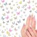 31 pieces of nail charms butterfly 3D alloy nail charms stones glittersteine nails luxury zircon metal butterfly nail art pendant for nail art decorations nail (gold & silver)