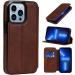 BRART Wallet Case for iPhone 13/13 Pro/13 Pro Max PU Leather Magnetic Protective Flip Case Cover with Credit Card Slot Viewing Stand Shockproof TPU (Color : Brown Size : 13 mini 5.4") 13 mini 5.4" Brown - Buy Online on GoSupps.com