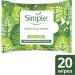 Simple Kind to Skin Biodegradable Cleansing Wipes - 20 PC | Remove Waterproof Makeup | Sensitive Skin Friendly - Buy Online on GoSupps.com