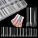 Lionvison Square Nail Tips NO C Curve  XL Long Straight Flat Pre Shaped False Nails  Half Cover Clear Nail Tips for Acrylic Nails Professional  French Nail Extensions for Nail Salon Home DIY  12 Sizes NO C Square Nails T...