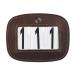LeMieux Saddle Number Holder Square Distressed Brown Number holder for competitions brown one size