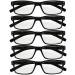 CessBlu Multipack Reading Glasses Eyeglasses Men Readers Women 5black 2.5 x