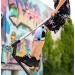 SkateWiz Kids Skateboard Protective Gear Set - Smash Roller Skating Pads 6pc - Elbow & Knee Pads with Wrist Guards L/XL Blue Purple - Buy Online on GoSupps.com