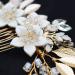 Gold Wedding Hair Accessories Comb with Rhinestone Crystal Flower for Brides and Bridal Party - Buy Online on GoSupps.com
