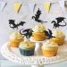 25PCS Dragon Cupcake Toppers Glitter Fantasy Birthday Cupcake Flying Dragon Cupcake Toppers Theme Baby Shower Kids Birthday Party Cake Decorations Supplies Black - Buy Online on GoSupps.com