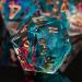 KERWELLSI DND Sharp Edged Resin Dice Set - 7pcs Translucent Polyhedral Dice for Dungeons and Dragons - Handmade RPG Game Dice Set with Gift Box - Flowers & Rainbow - Buy Online on GoSupps.com