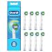 Oral-B Braun Precision Clean 4210201329343 Toothbrush Heads with Cleanmaximiser Bristles for Optimal Cleaning in Letterbox Packaging Pack of 8 Yellow green 8 Count (Pack of 1)