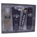 Cuba Black Men 4 Pc Gift Set 3.3oz EDT Spray, 1.7oz EDT Spray, 3.3oz After Shave, 6.7oz Shower Gel, (I0101683)